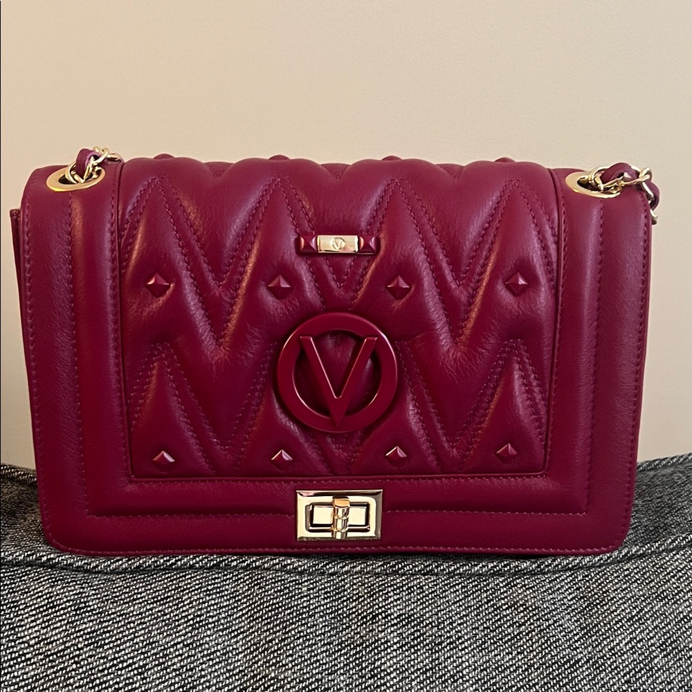 Valentino By Mario Valentino Spa Purple Quilted Shoulder Bag